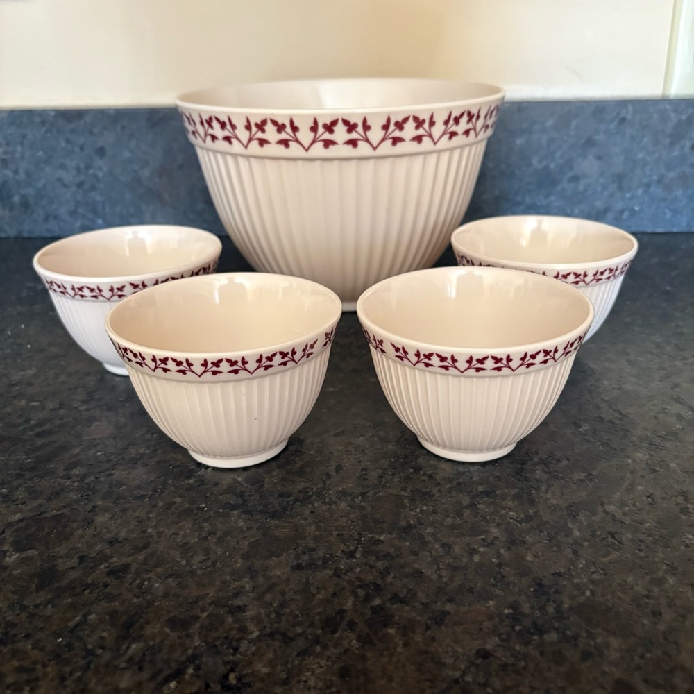 Paula Deen Melamine Bowl Set Serving Mixing Berry Ramekins Popcorn